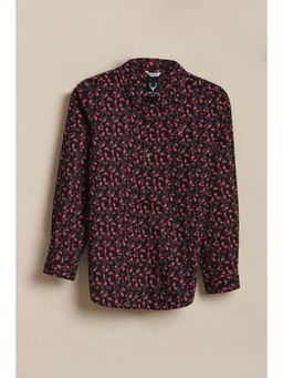 Allen Solly - Red Cotton Regular Shirt