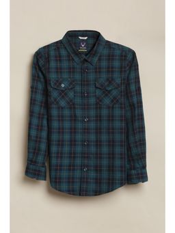 Allen Solly - Blue Cotton Slim Shirt