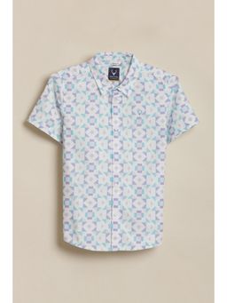 Allen Solly - White Cotton Regular Shirt