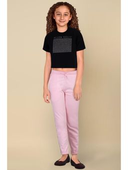 Allen Solly - Pink Cotton Blend Regular Joggers