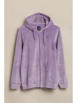 Allen Solly - Purple Polyester Regular Hoodie