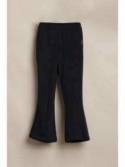 Allen Solly - Navy Blue Polyester Blend Regular Trouser