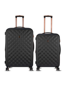 it luggage - Fashionista Black Set of 2 28-24 Inches Expandable Hardsided TSA Luggage Trolley