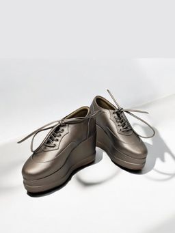THE ALTER - Gunmetal Grey Platform Sneakers