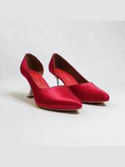 THE ALTER - Rebecca Red Satin Pumps