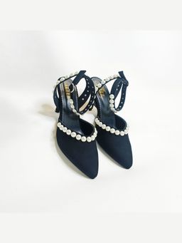 THE ALTER - Quincy Black Pearl Stiletto Heels
