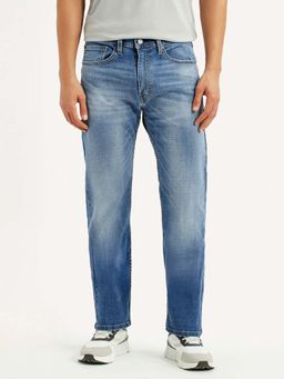 Levi's - Mens 505 Blue Straight Fit Mid Rise Jeans