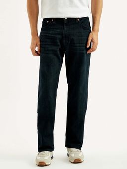 Levi's - Mens 555 Straight Fit Dark-Blue Jeans