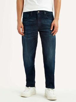 Levi's - Mens 505 Dark-Blue Straight Fit Mid Rise Jeans