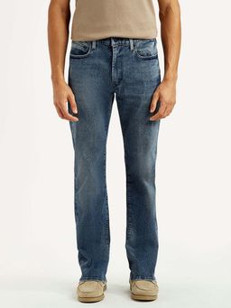 Levi's - Mens 527 Blue Slim Bootcut Fit Mid Rise Jeans