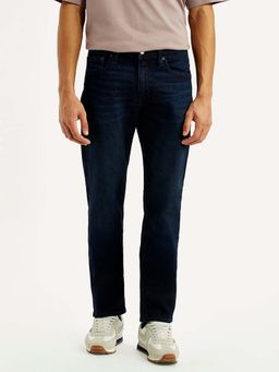 Levi's - Mens 513 Dark-Blue Slim Straight Fit Mid Rise Selvedge Jeans