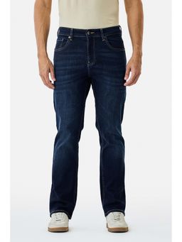 Snitch - Dark Blue Denim Straight Casual Jeans for Men
