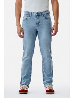 Snitch - Light Blue Denim Straight Casual Jeans for Men
