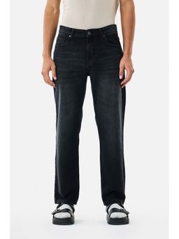 Snitch - Black Washed Relaxed Casual Jeans for Men