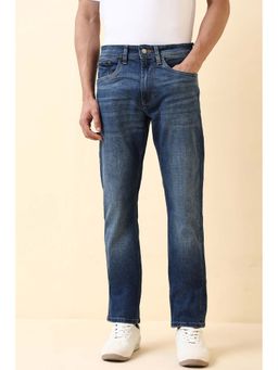 Allen Solly - Men Blue Mid Wash Jeans