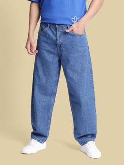 Bene Kleed - Men Blue Barrel Fit Jeans