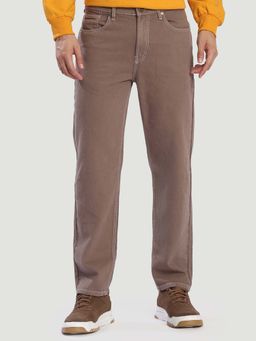 Bene Kleed - Men Relaxed Fit Brown Jeans