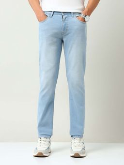 AD By Arvind - Blue Mid Rise Comfort Slim Fit Jeans