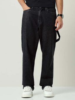 AD By Arvind - Grey Solid Loose Fit Jeans