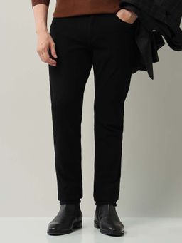 AD By Arvind - Black Mid Rise Slim Fit Jeans