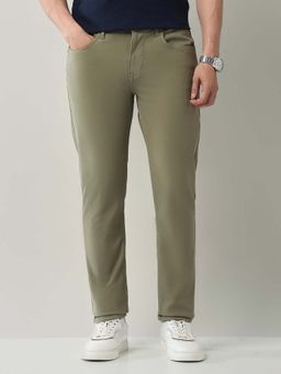 AD By Arvind - Green Mid Rise Slim Fit Jeans