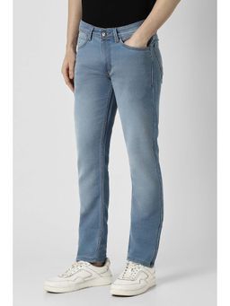 Peter England - Men Light Blue Light Wash Jeans