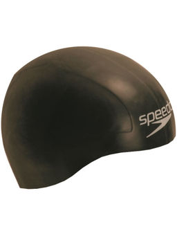 Speedo - Unisex Adult Aqua V Drag Reducing Racing Swim Cap - Black (Free Size)