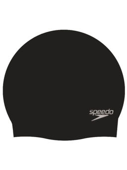 Speedo - Unisex Adult Moulded Silicone Swim Cap - Black (Free Size)