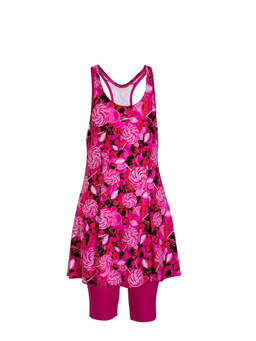 Speedo - Girls Swimwear Astropop Allover Print Racerback Swimdress - Multi-Color