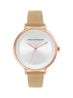 French Connection - Silver Round Dial Analog Watch for Women FCN00001A