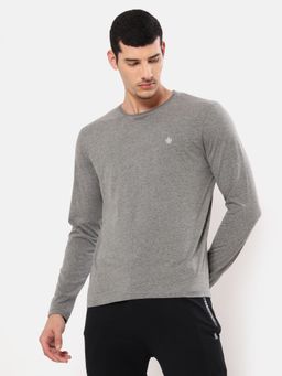 CULT - Melange Comfort Cotton T-Shirt with Mesh Detail