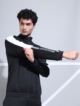CULT - Solid Black Active Zip Through Polyester Jacket