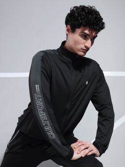 CULT - Solid Black Performance Zip Through Polyester Jacket