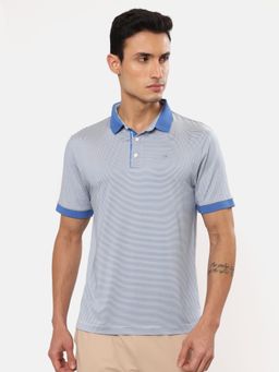CULT - Striped Contrast Polyester Polo T-Shirt