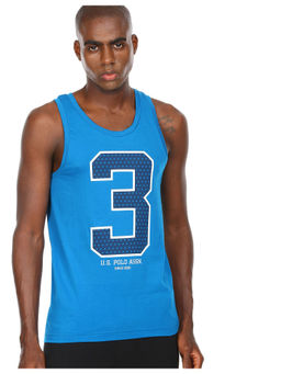 U.S. POLO ASSN. - Men Blue I617 Comfort Fit Cotton Vest Blue