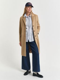 GANT - Women Brown Classic Tailored Wool Blend Coat