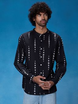 Likha - Muted Quirk Black Cotton Printed Full Sleeves Shirt LIKMW28