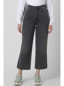 Van Heusen - Grey Solid Mom Fit Jeans