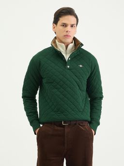 GANT - Men Regular Green Quilted Sweatshirt
