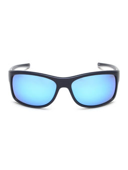 IDEE - Blue Rectangle 100% Uv Protected Sunglasses For Men Size 64