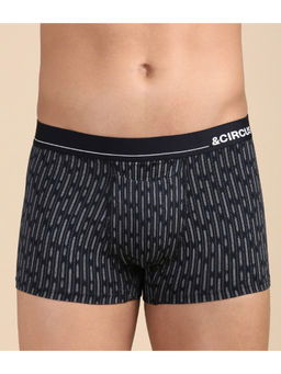 Tailor and Circus - Men Black Regular Fit Printed Trunks