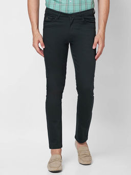 Giordano - Green Slim Fit Solid Mid Waist Cotton Chinos