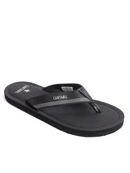 Cantabil - Black Casual Flipflops For Men