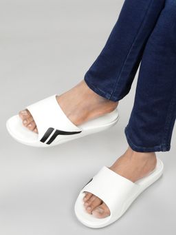Cantabil - White Casual Sliders For Men