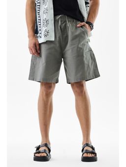 Snitch - Grey Solid Regular Casual Shorts for Men