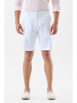 Snitch - White Solid Regular Casual Shorts for Men