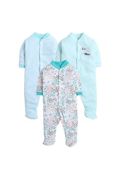 EIO - Newborn Baby Cotton Rompers Sleepsuit Multi Color (Pack of 3)