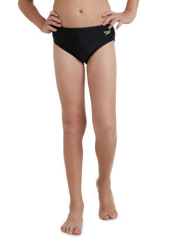 Speedo - Boy's Endurance10 Lycra Brief - Black & Hyper Yellow