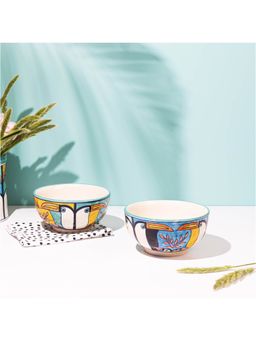 Amalfiee Ceramics - Handmade And Handpainted Tropical Bay Ultimate Dinner Set Of 16 Pcs