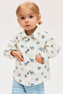 H&M - Girls White Cotton Denim Jacket